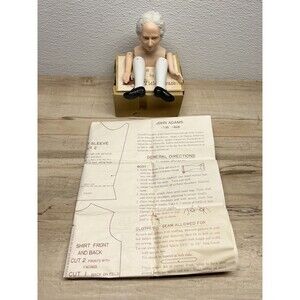 Vtg 1980 Yield House Exclusive John Adams Porcelain Doll Kit W/ Clothes Pattern